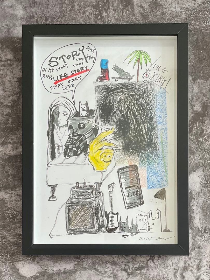 原画/抽象画/ポップアート/現代アート/ストリートアート STORY インテリア