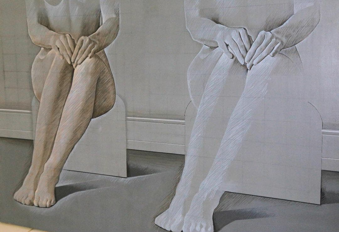 白川治モダンな具象絵画３点セット肉筆画・真筆保証・現代アートアクリル絵画作品