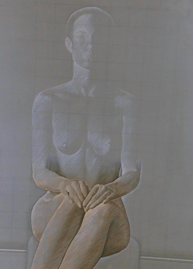 白川治モダンな具象絵画３点セット肉筆画・真筆保証・現代アートアクリル絵画作品