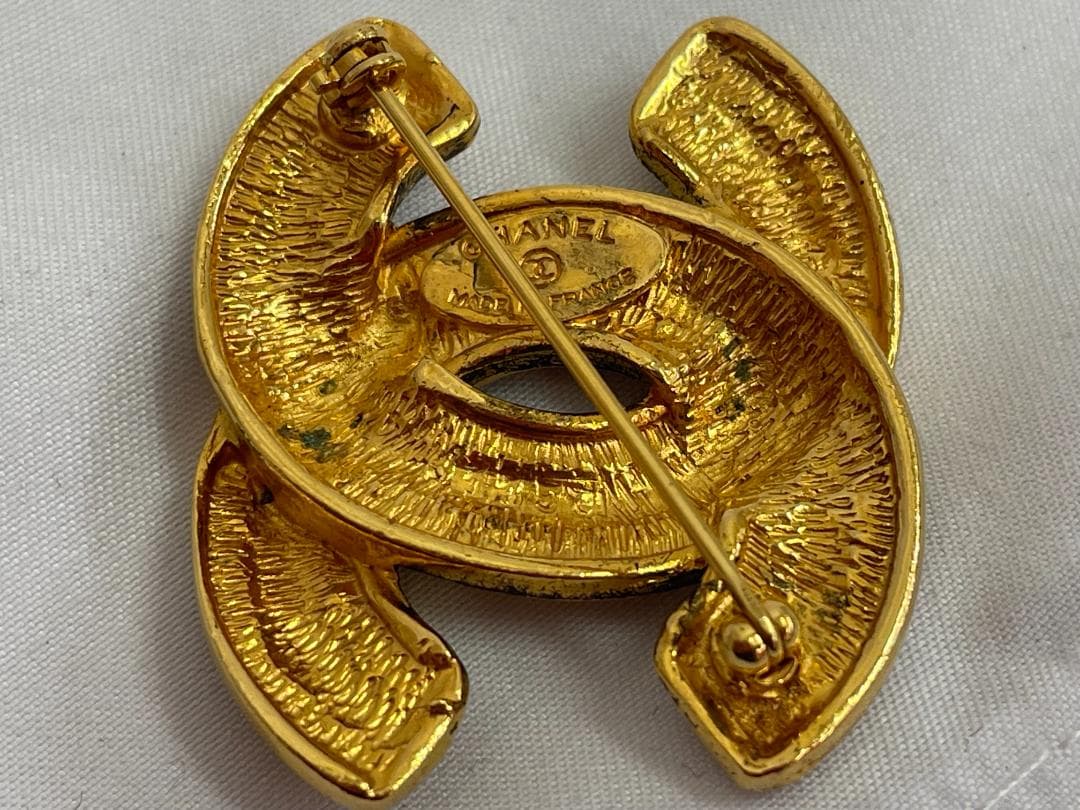 チ*ン様 CHANEL シャネル ココマークミニブローチ ゴールド ヴィンテージ