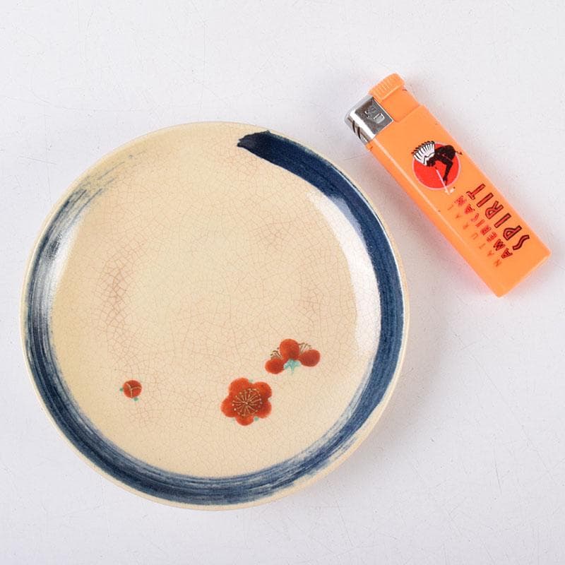 和食器　永楽善五郎作　仁清写梅皿　銘々皿　五客　共箱　V　R8935