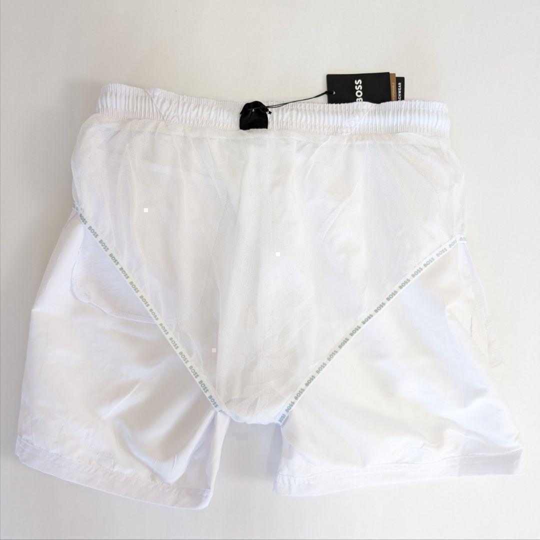 【海外限定品】 BOSS ボス スイム ショーツ 水着 L LL ホワイト 白