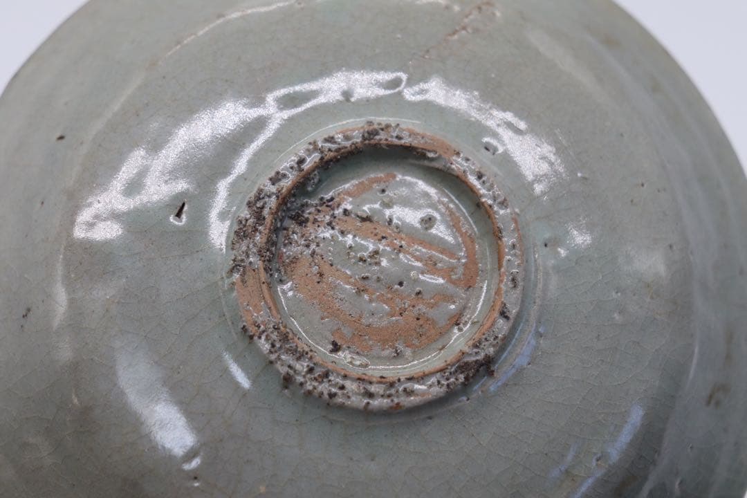 高麗青磁　印花盤　13世紀　アンティーク　送料込み1225