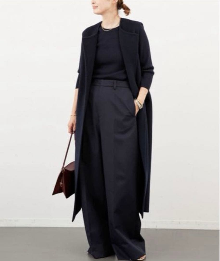 専用美品　Deuxieme Classe ウールアンゴラ ロングベスト　ネイビー