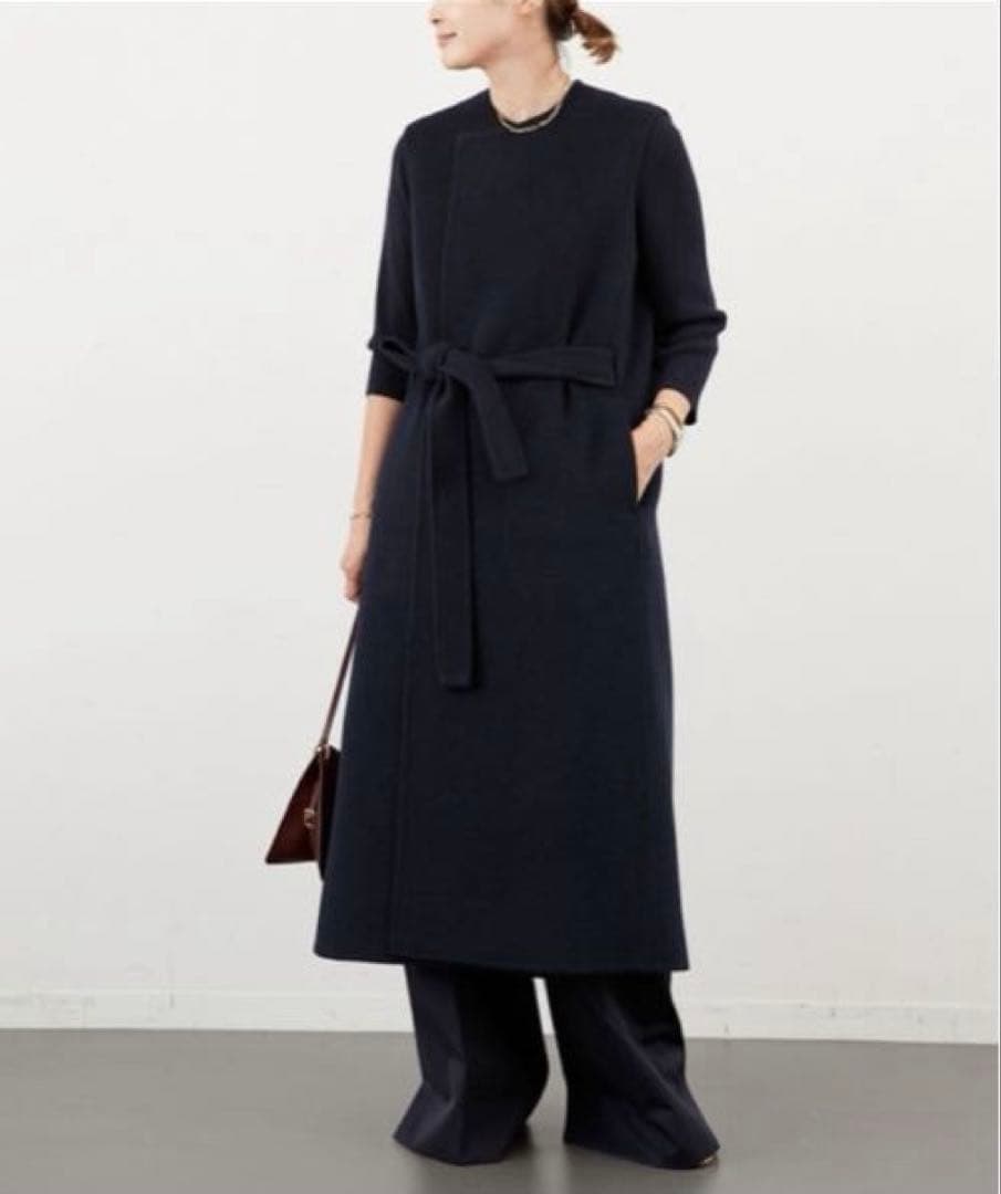 専用美品　Deuxieme Classe ウールアンゴラ ロングベスト　ネイビー