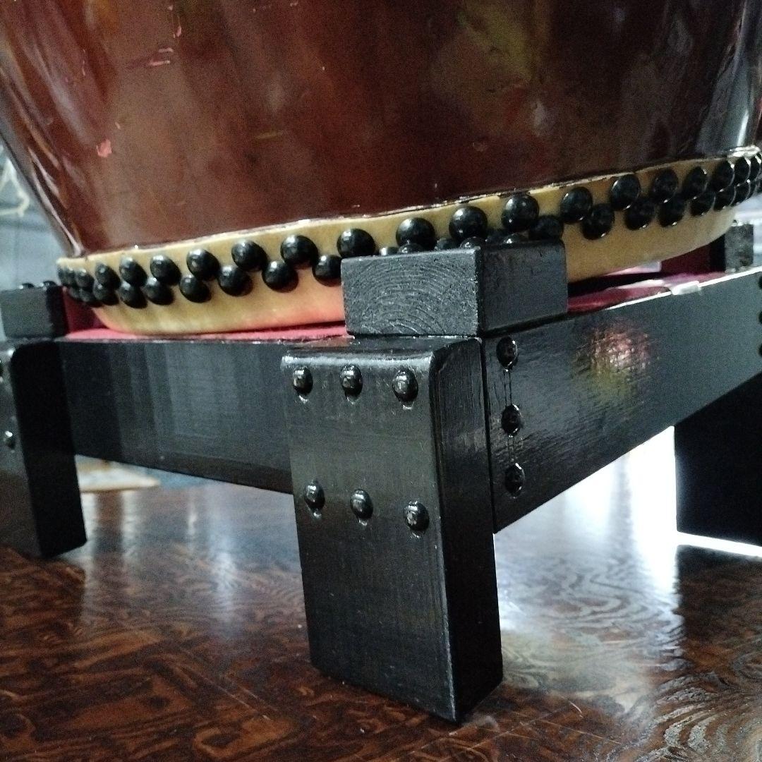 長胴太鼓　平打ち　立奏太鼓台　1.4尺用中古品②