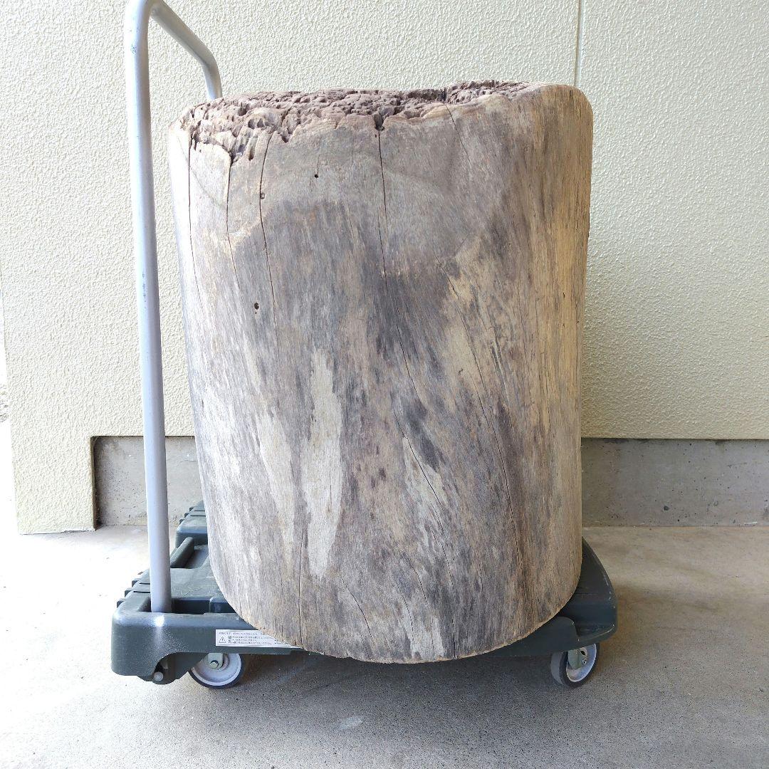 昭和レトロ　けやき臼　餅つきうす　アンティーク古道具　ジャンク品