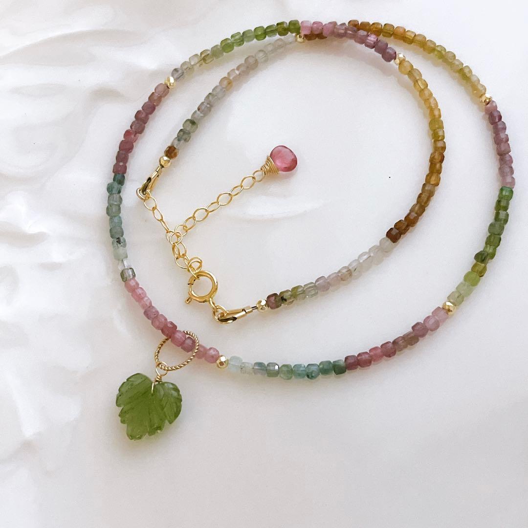 Kaya◆マルチカラートルマリンチョーカー✧合成アレキサンドライトチャーム