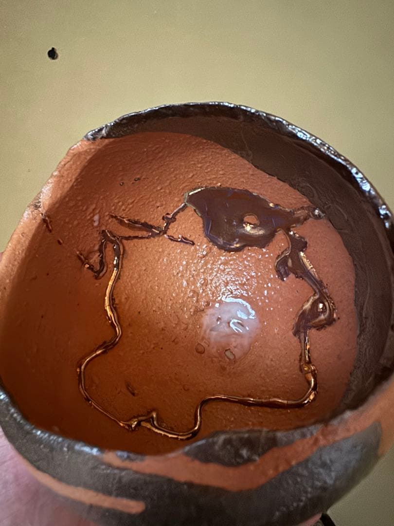 市川透　茶碗　現代アート　備前