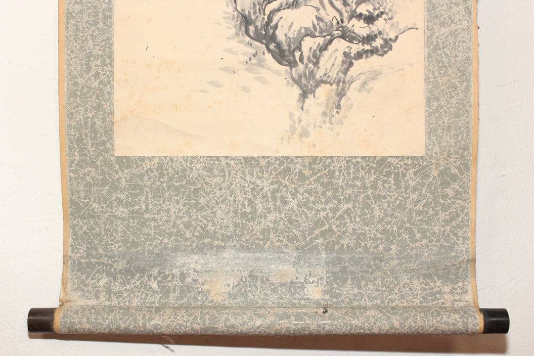 No5064 掛軸　五日市玉東　山水画賛　紙本　南画　日本画　古美術　送料無料