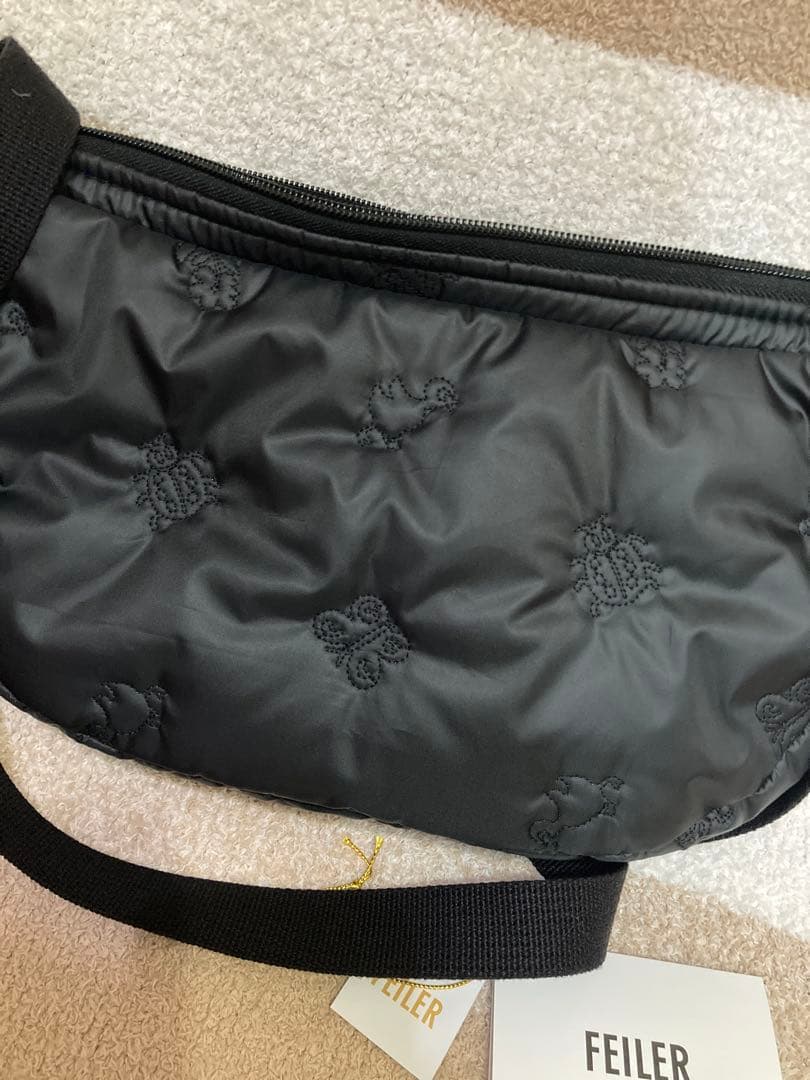 フェイラー　ハイジ　ハーフムーンバッグ　黒