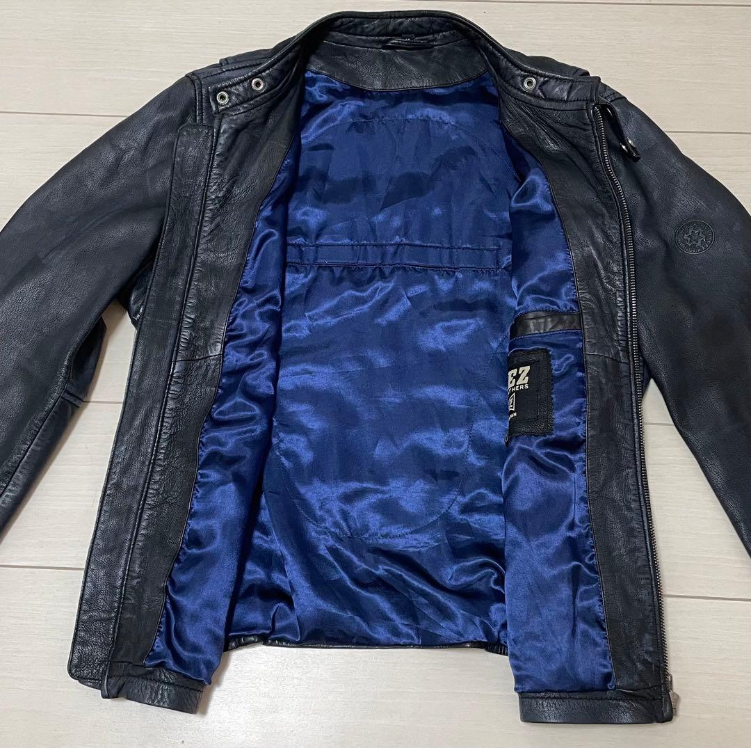 RIDEZ シープスキン　シングル　レザージャケット　メンズ　M