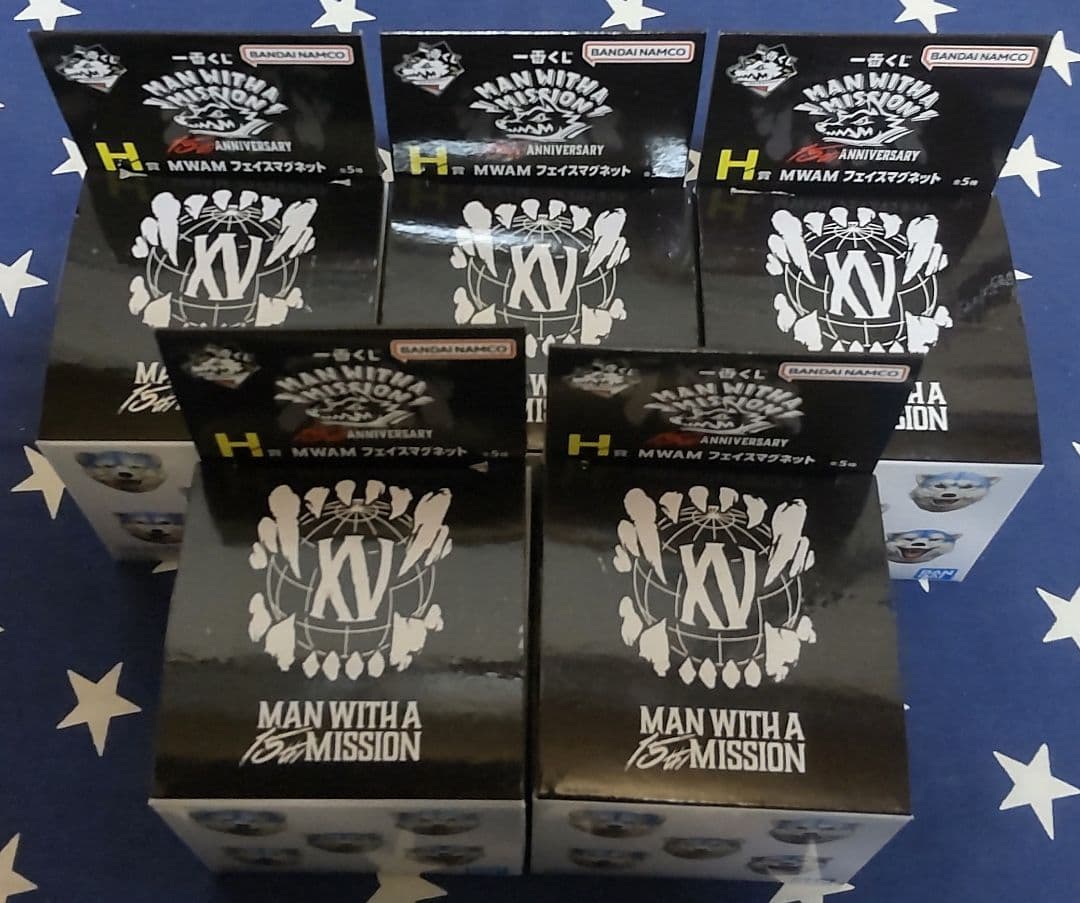 一番くじ マンウィズ H賞 フェイスマグネット 5種コンプセット