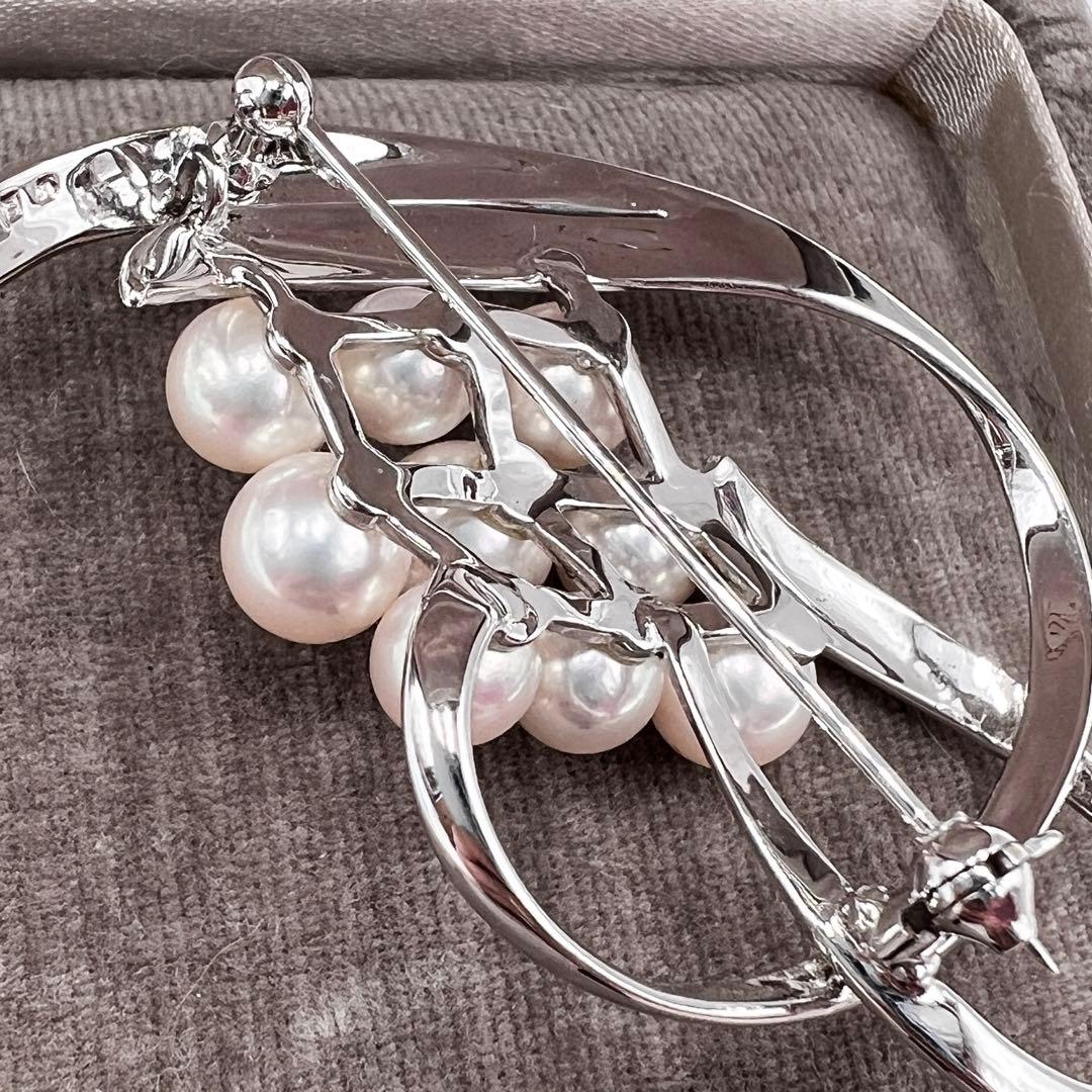 MIKIMOTO ミキモト アコヤ 本真珠 ブローチ パール9粒