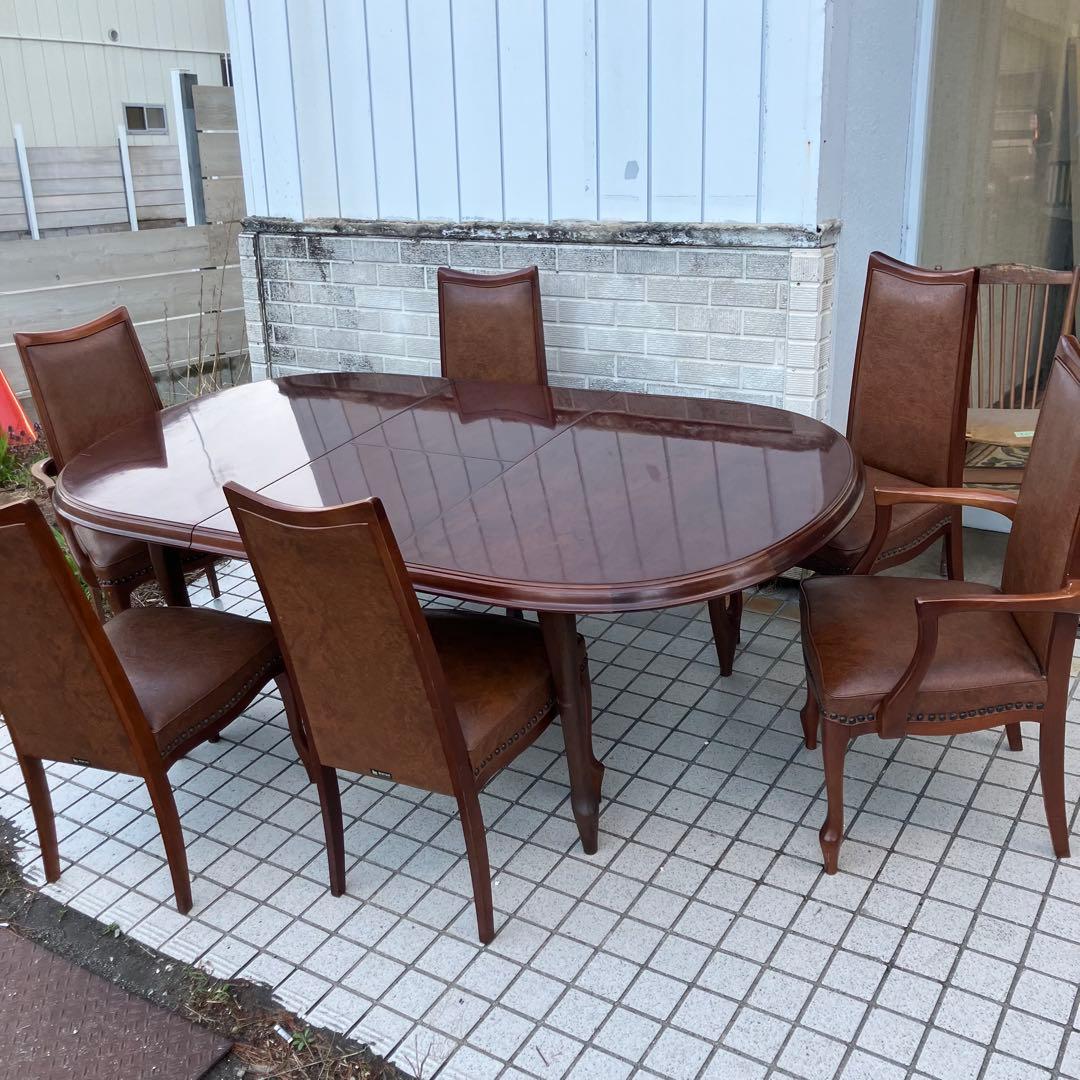 ④北欧レトロ マルニ木工 木製椅子 鋲打ちダイニングチェア ロビーチェア 古家具