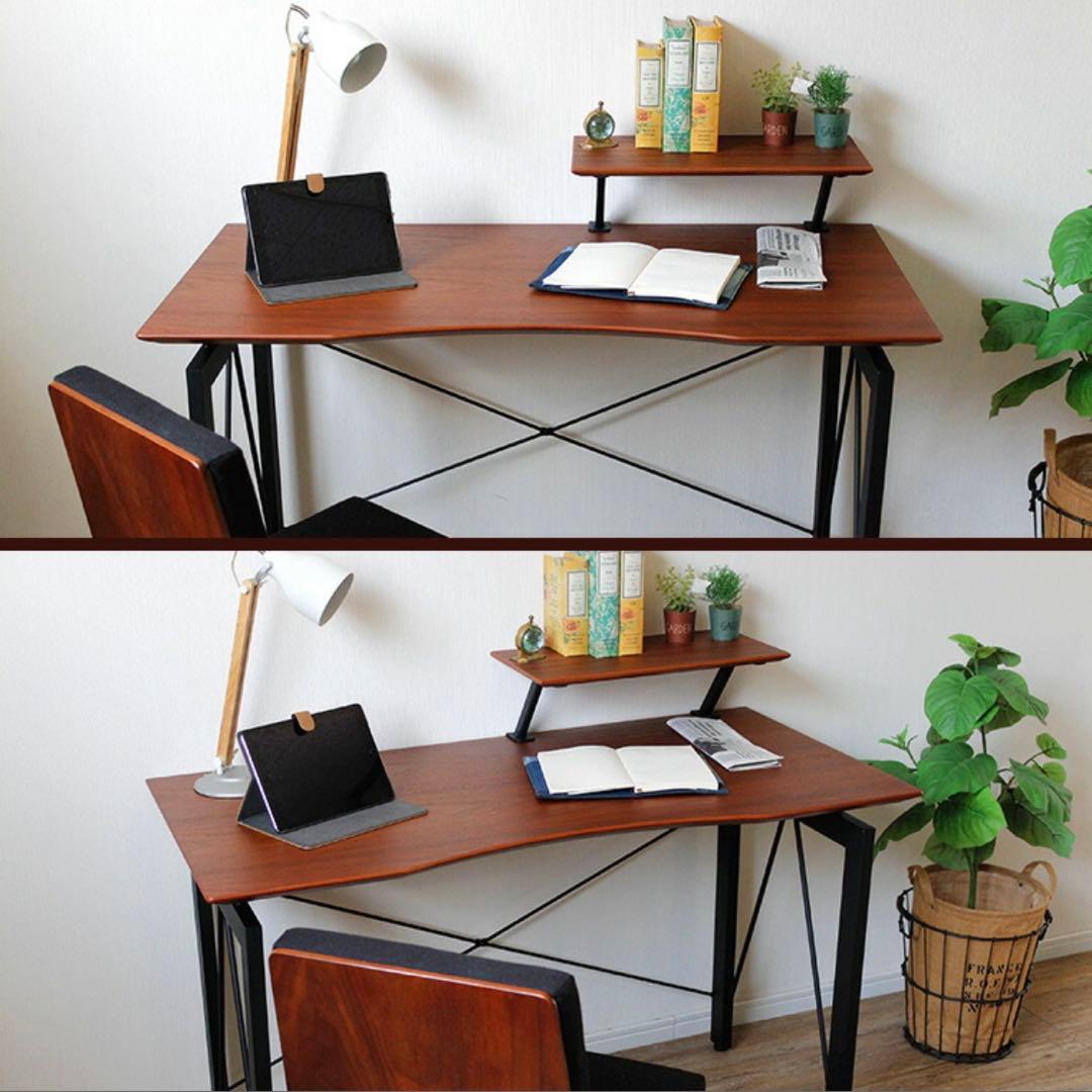 【美品！】パソコンデスク　ウォールナット　サイドワゴン&椅子付き　ワークデスク