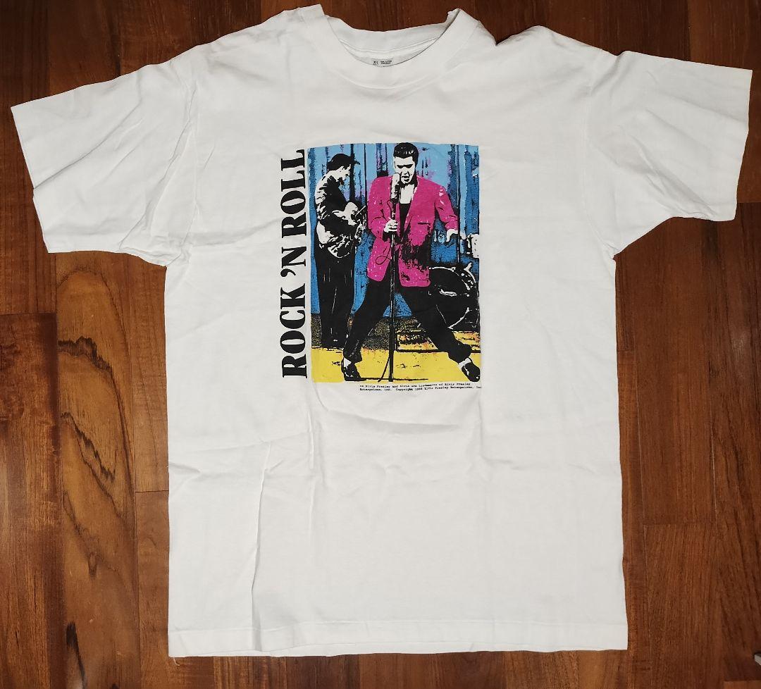 エルビス・プレスリー 1988 R&Rビンテージ モノクロカラー Tシャツ XL