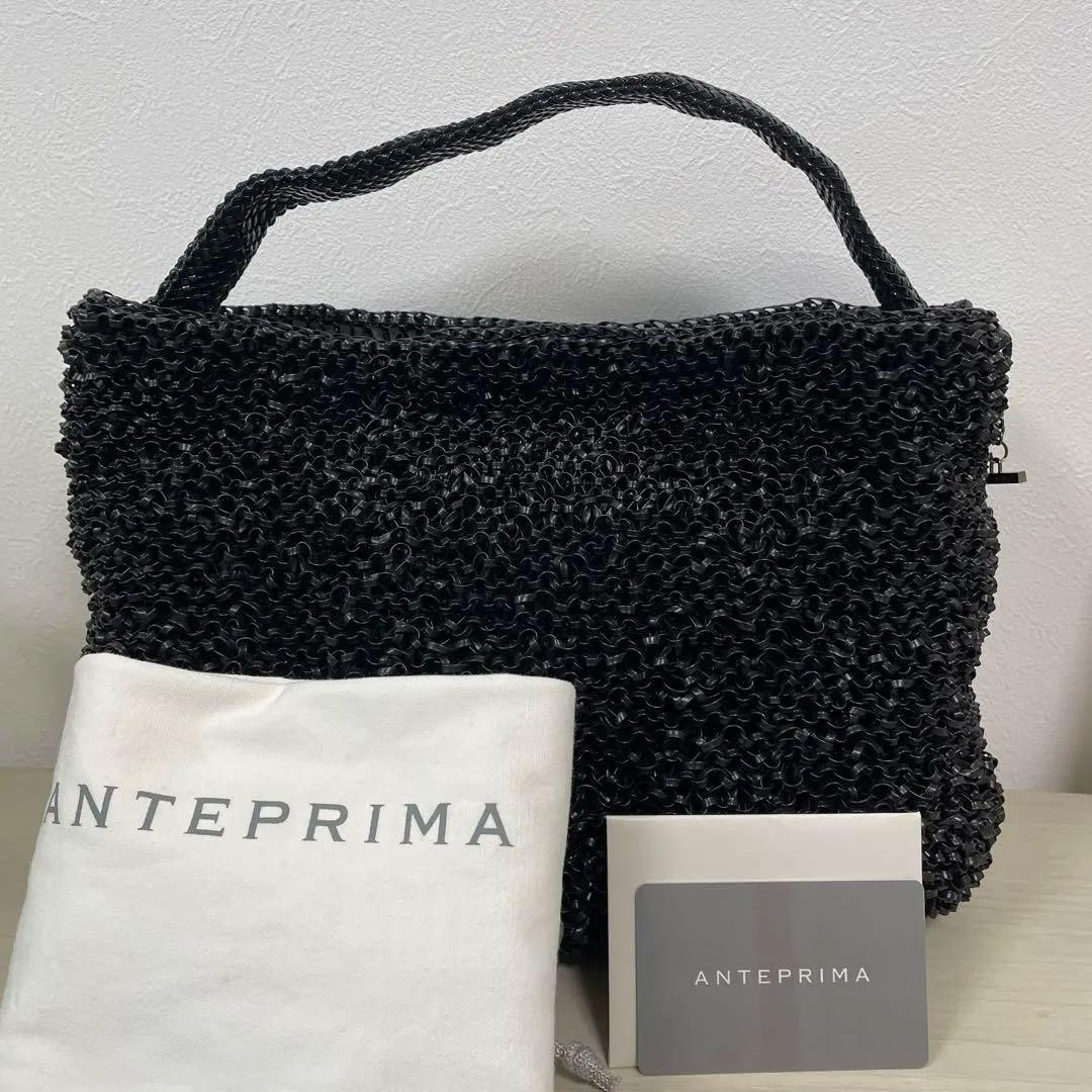 ANTEPRIMA セッキオ マットブラック ハンドバッグ