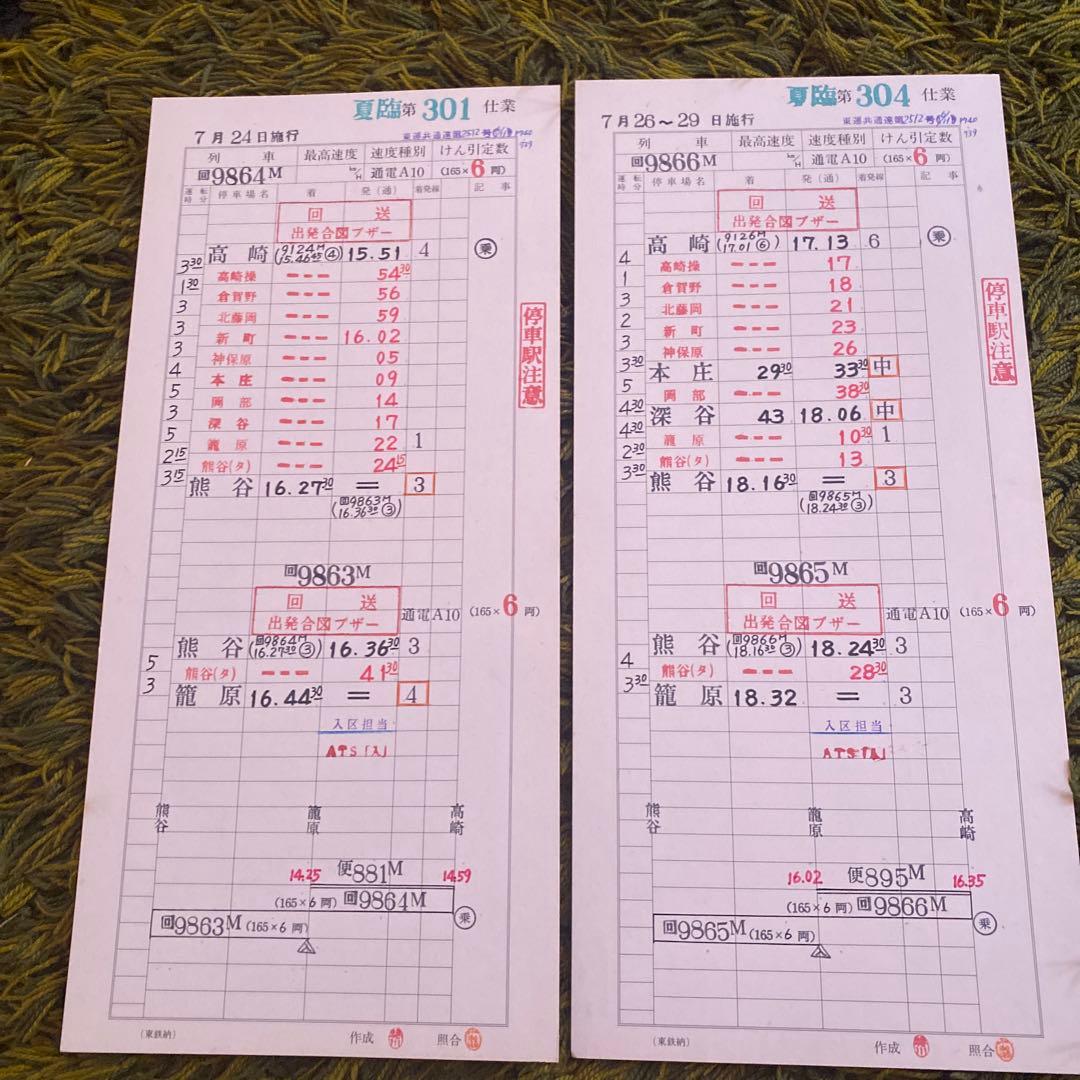 鉄道　スタフ　籠原区　夏臨