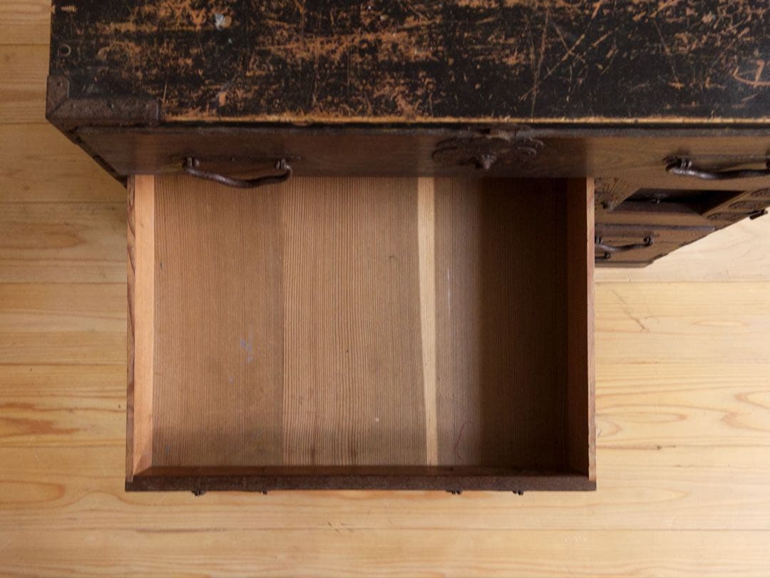 和箪笥　小ぶり　希少　横幅約69.5㎝　5段　アンティーク　骨董　古道具　古家具