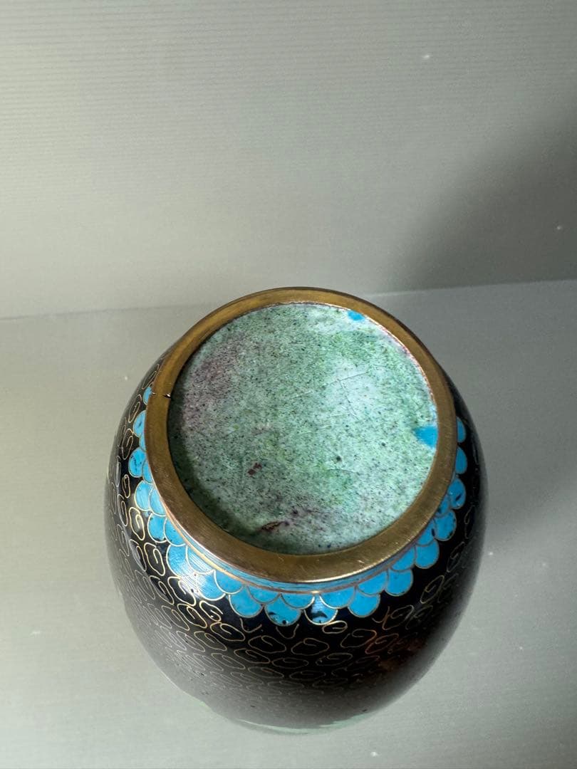 2491 七宝焼　景泰藍　琺瑯　花瓶