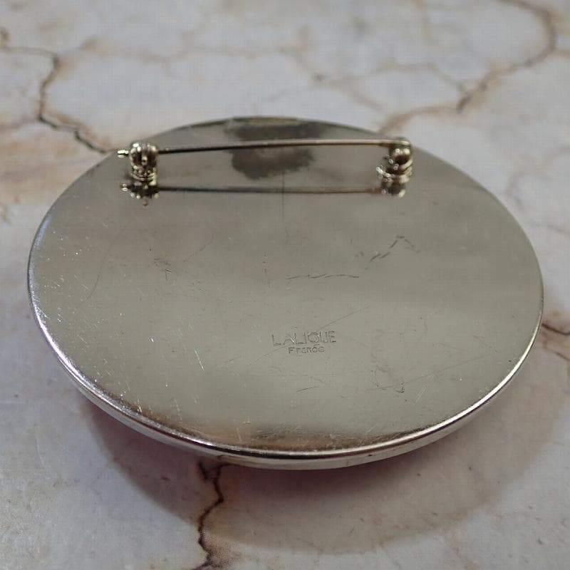 RU-6042　ラリック　LALIQUE ブローチ　(ピンク)