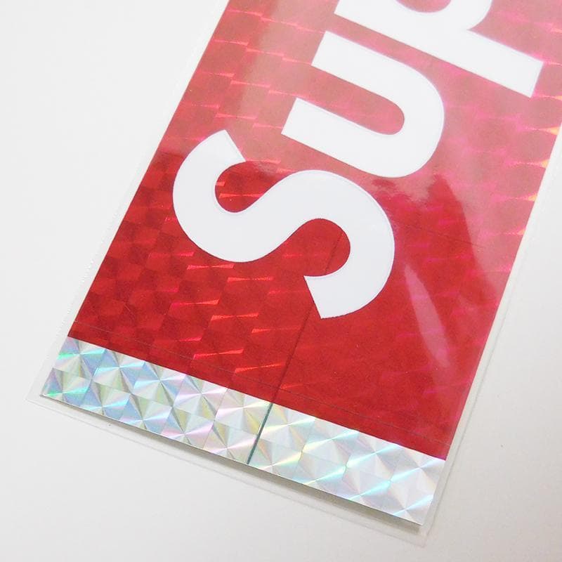 Supreme ホログラム ボックスロゴ ステッカー レッド