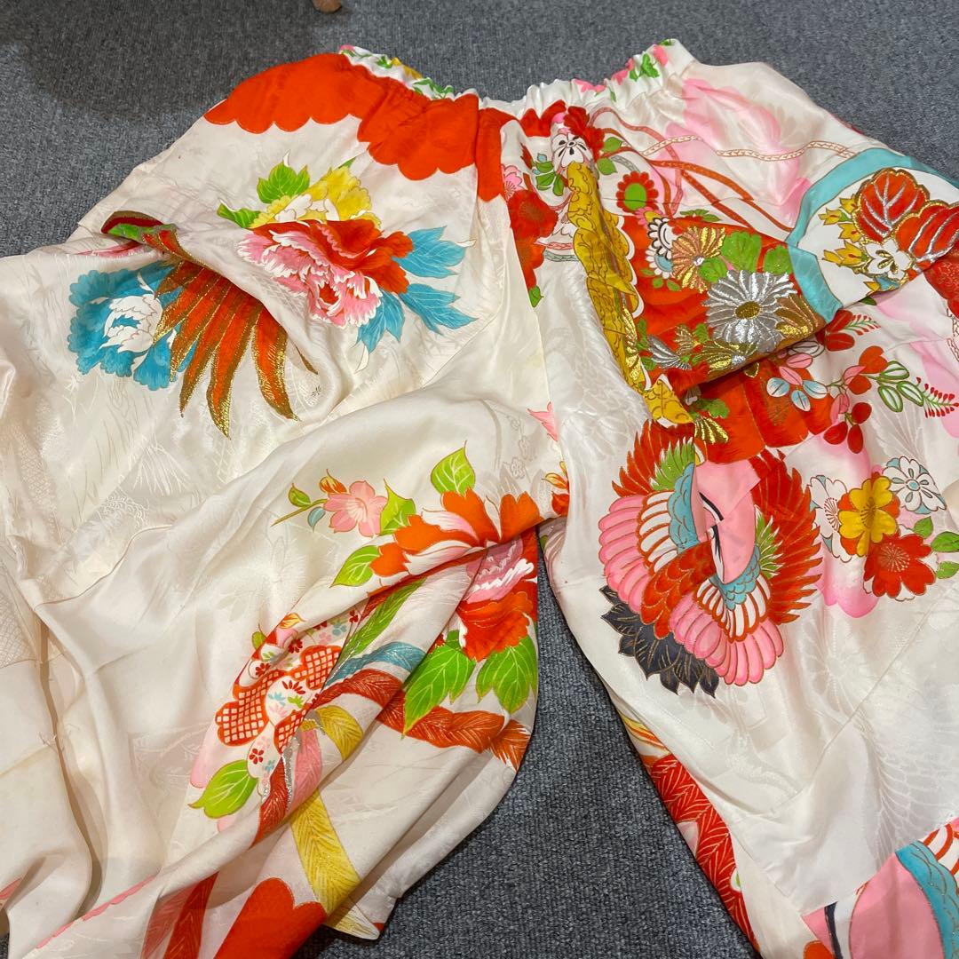 レオさま❣️ 専用子供着物リメイク 変形ワイドパンツ