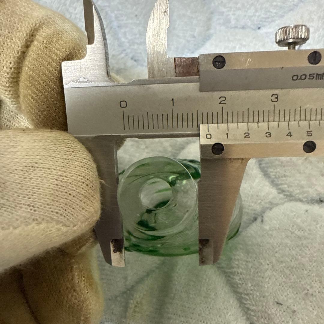 時代物　鼻炎壺　瑠璃硝子　鯉