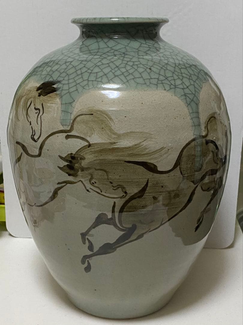 相馬焼大堀相馬 花瓶 花器 飾り壺 置物大壷