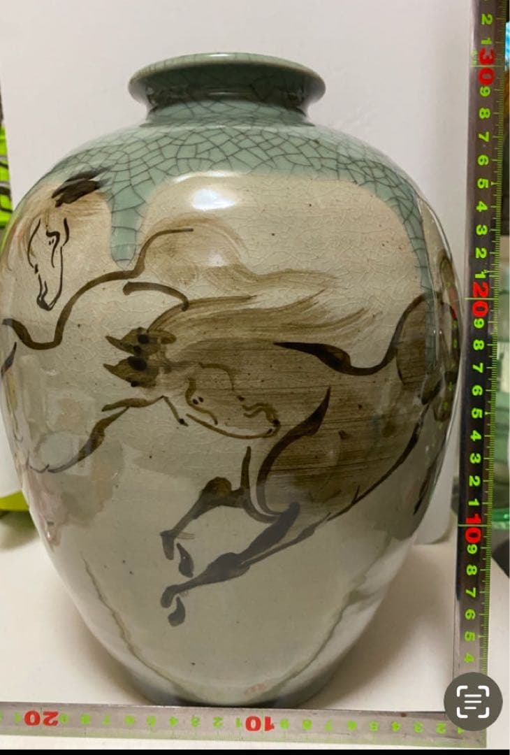 相馬焼大堀相馬 花瓶 花器 飾り壺 置物大壷