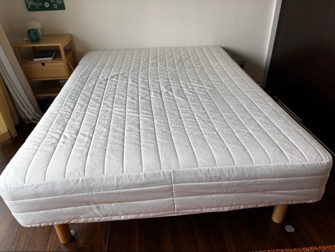 【無印】脚付マットレス・ポケットコイル・ダブル(脚26cm)【送料無料】