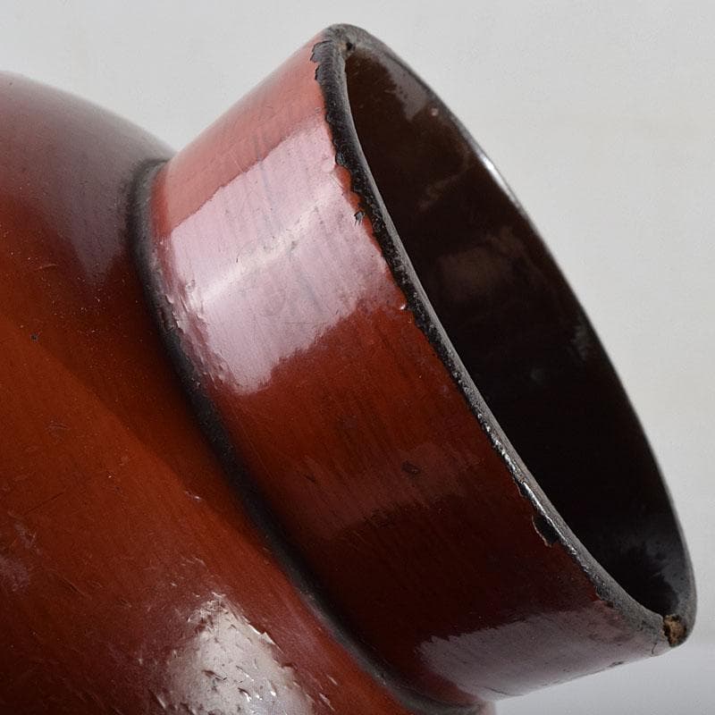 根来塗　時代根来　朱塗　在銘　椀　時代箱　C　R9401