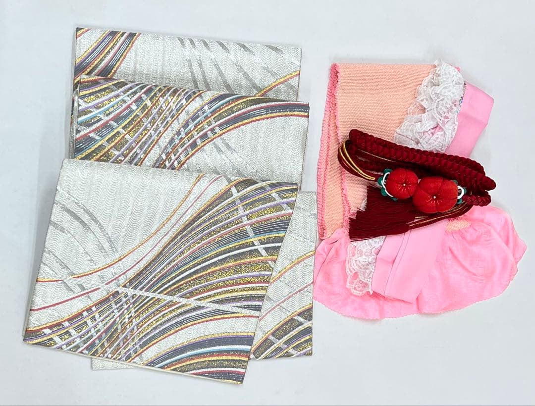 振り袖　フルセット　長襦袢付　赤　黒　ツートーン　成人式　パーティー　665