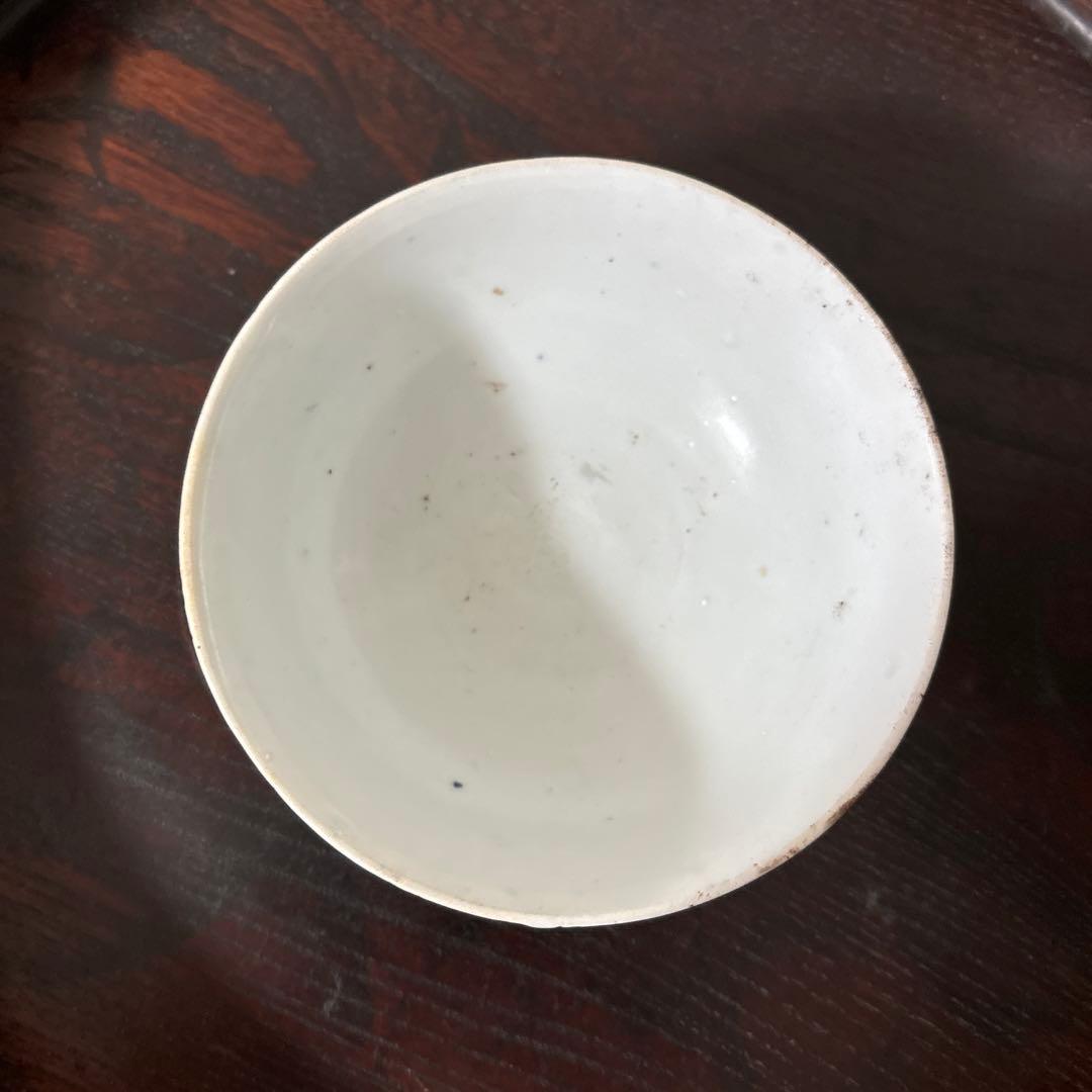 古伊万里丸文染付　茶碗1点　湯呑み　くらわんか　江戸時代　白磁　検:白洲正子李朝