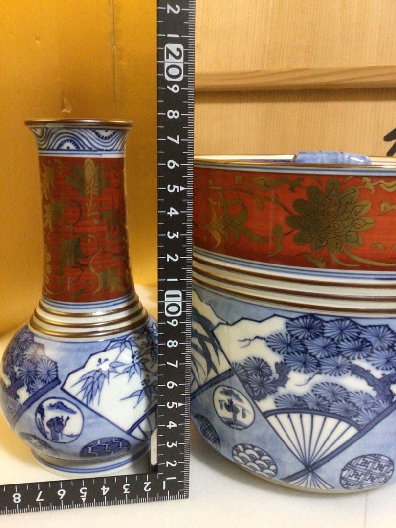 茶道具 染付 皆具 おそらく未使用品 共箱付き