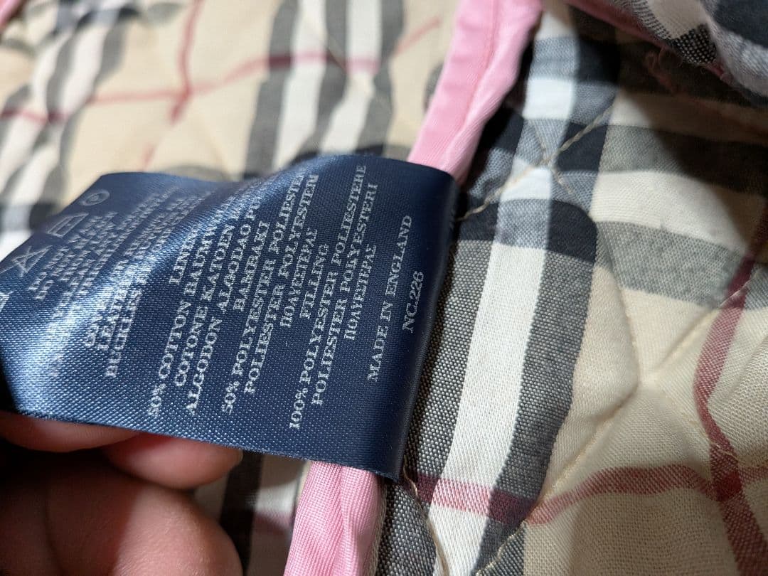 英国製 バーバリー ロンドン キルティングコート L相当 ピンク