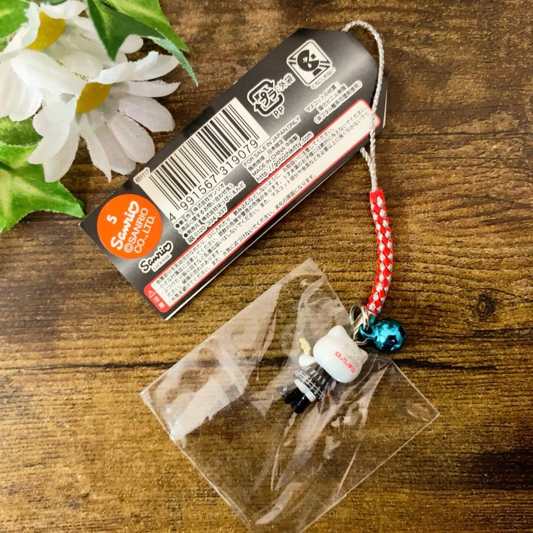 希少レア　ハローキティ ご当地 限定 ストラップ ロックの学園バージョン 根付