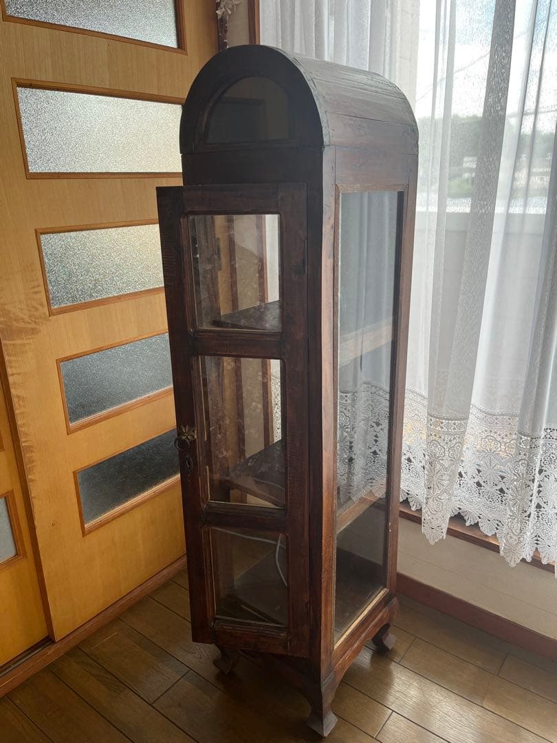 木製アーチ型アジアンキャビネット 3段