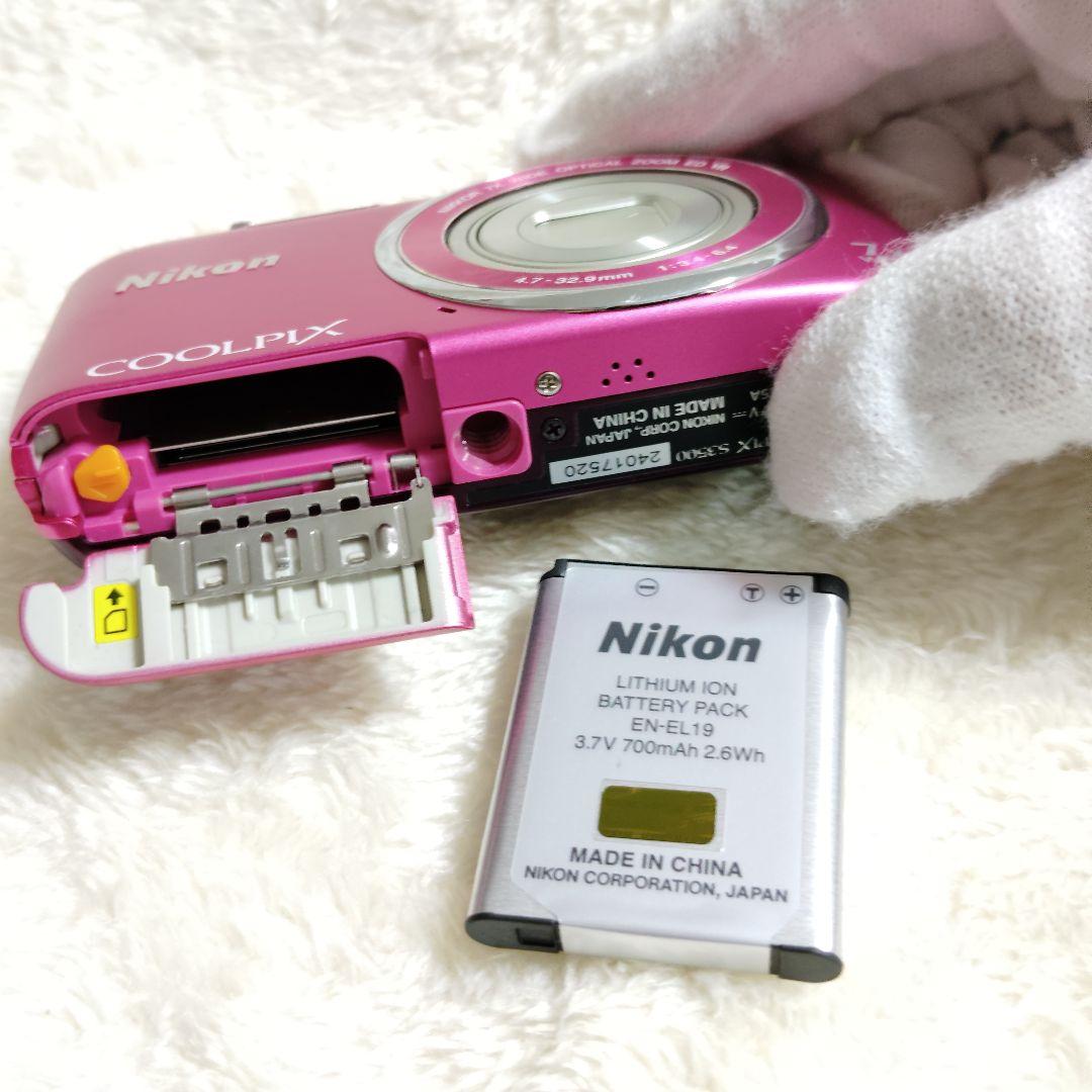 美品✨ Nikon COOLPIX S3500 ピンク 箱 付属品 デジカメ