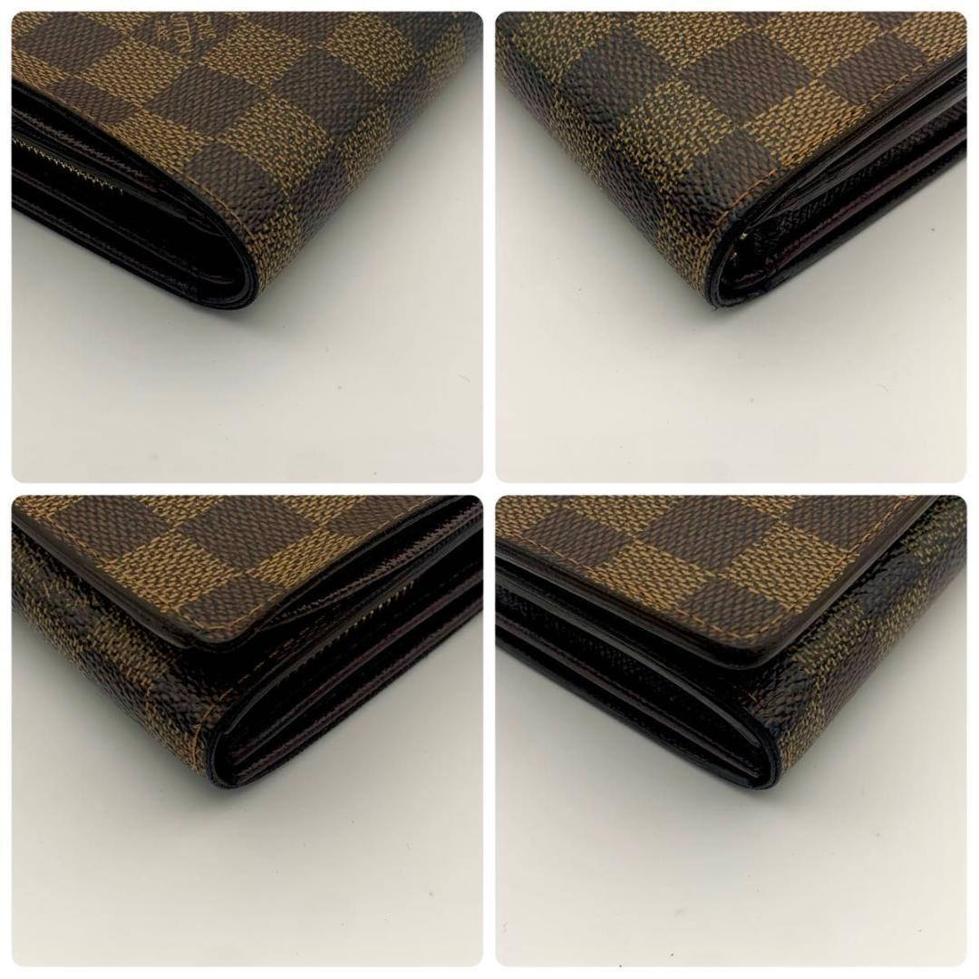 鑑定済み ルイヴィトン ポルトモネ ビエ トレゾール 財布 ダミエ コンパクト