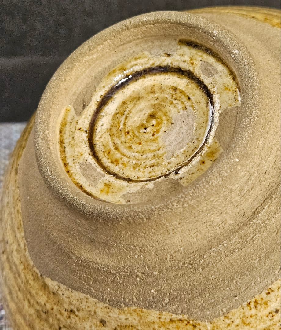 【名碗❗】
時代古作品】明治時代　瀬戸織部　黄瀬戸　織部　たんぱん海鼠釉　茶碗