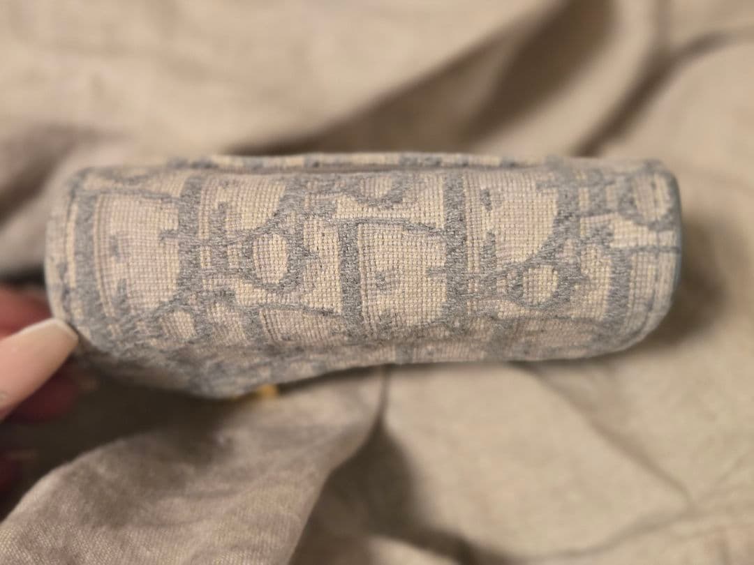 【美品】Dior Saddle Lotus ウォレット（グレー）