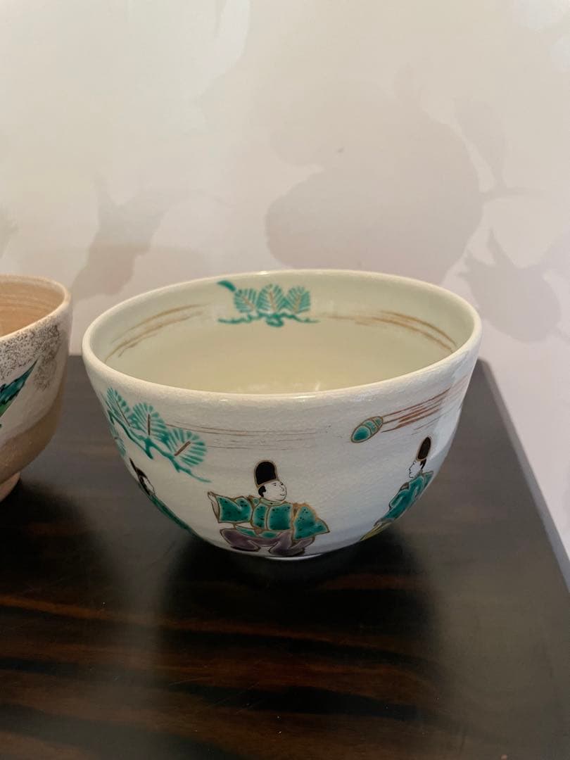 未使用　萩焼 藤井左入窯　茶泉付き 和風デザイン 陶器茶碗 セット