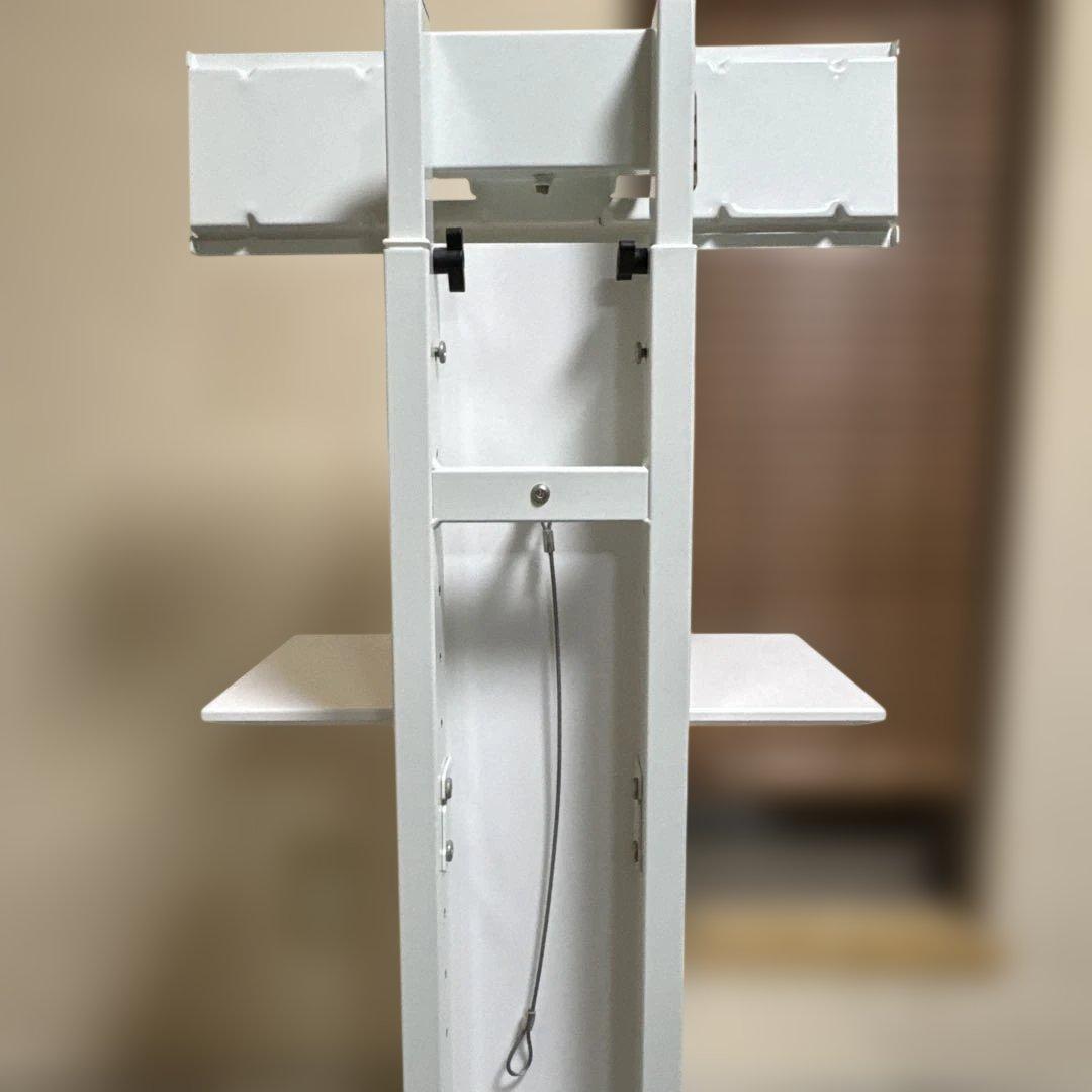 クロシオ テレビスタンド 壁寄せアングル回転 ハイタイプ 60型 棚板付