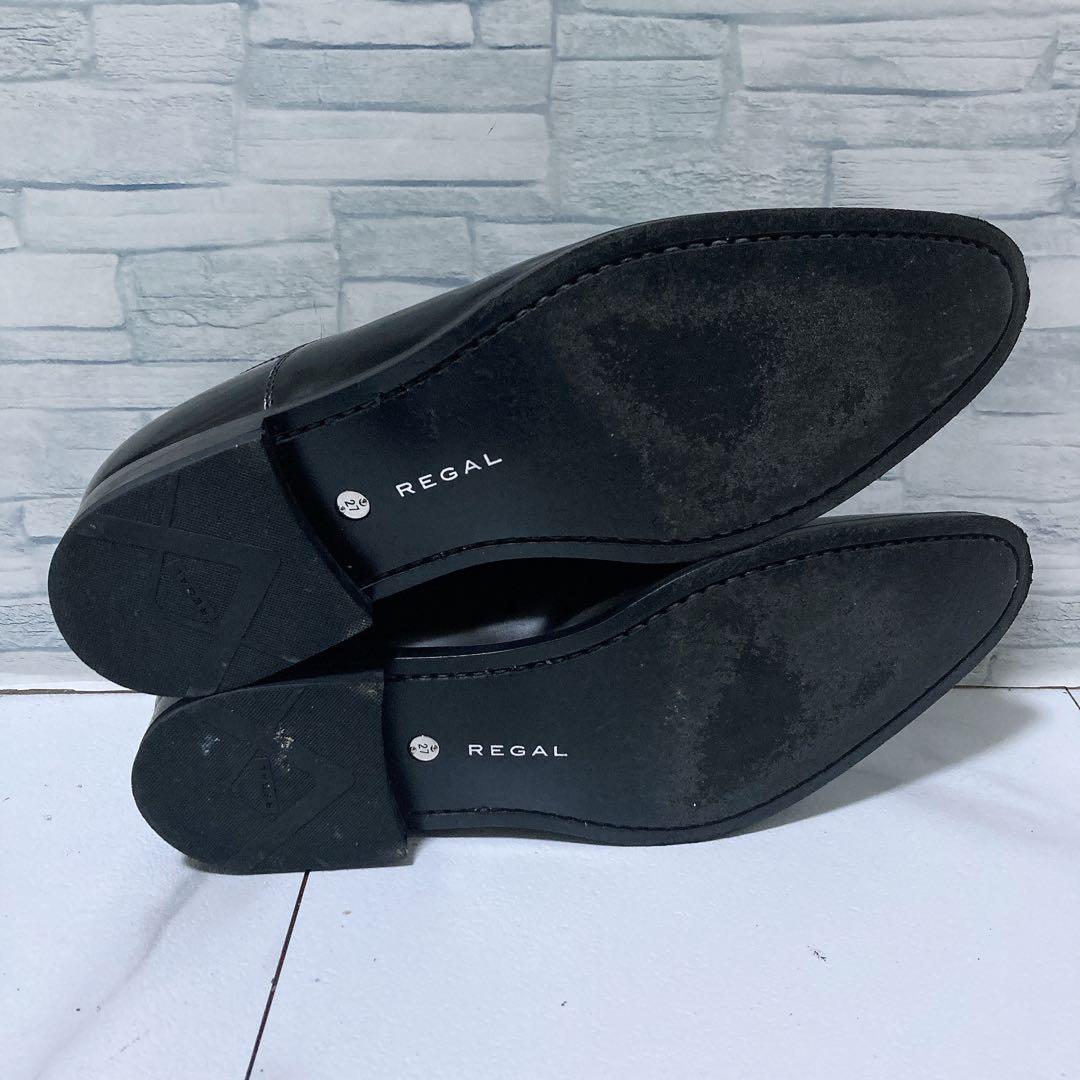 美品 REGAL 811R ビジネスシューズ ストレートチップ 本革 黒 27