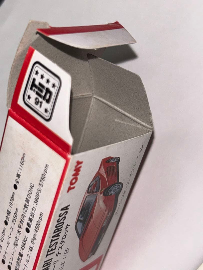 トミカ 日本製 赤箱 91 フェラーリ テスタロッサ　美品
