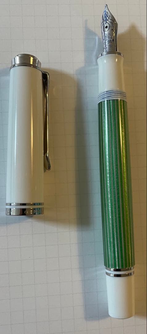 ペリカン　特別生産品　m605グリーンホワイト 極細　調整済み　最終値下げ