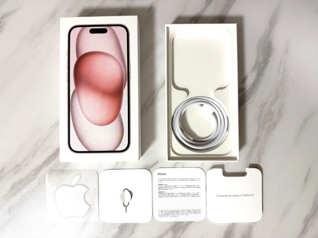 【美品】iPhone 15 Pink 128GB SIMフリー ケース付き