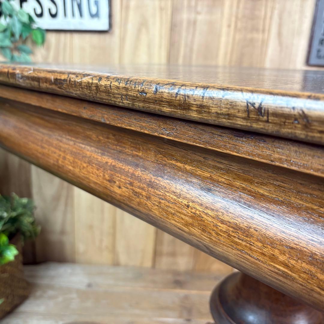 インドネシアアンティークビンテージ年代物特大テーブル木製ディスプレイ台デスク